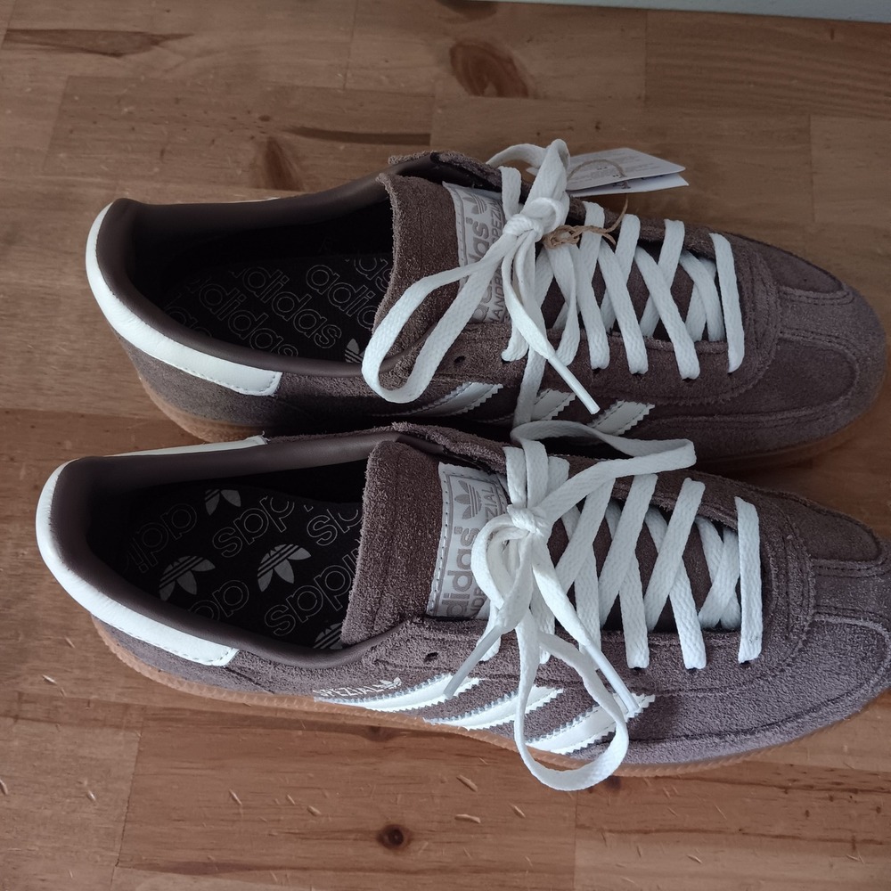 Adidas Handball Spezial W Womens 7 Brown New IF6490 Earth Strata Gum Suede Sneak - Picture 4 of 11